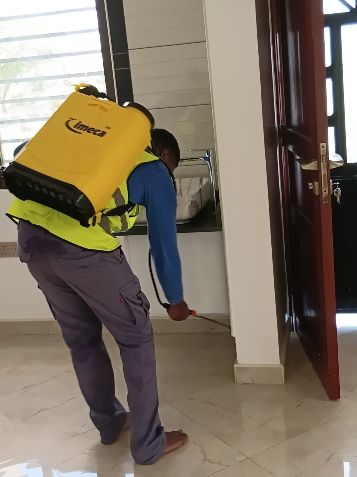 Indoor fumigation and pest control service for residential rooms