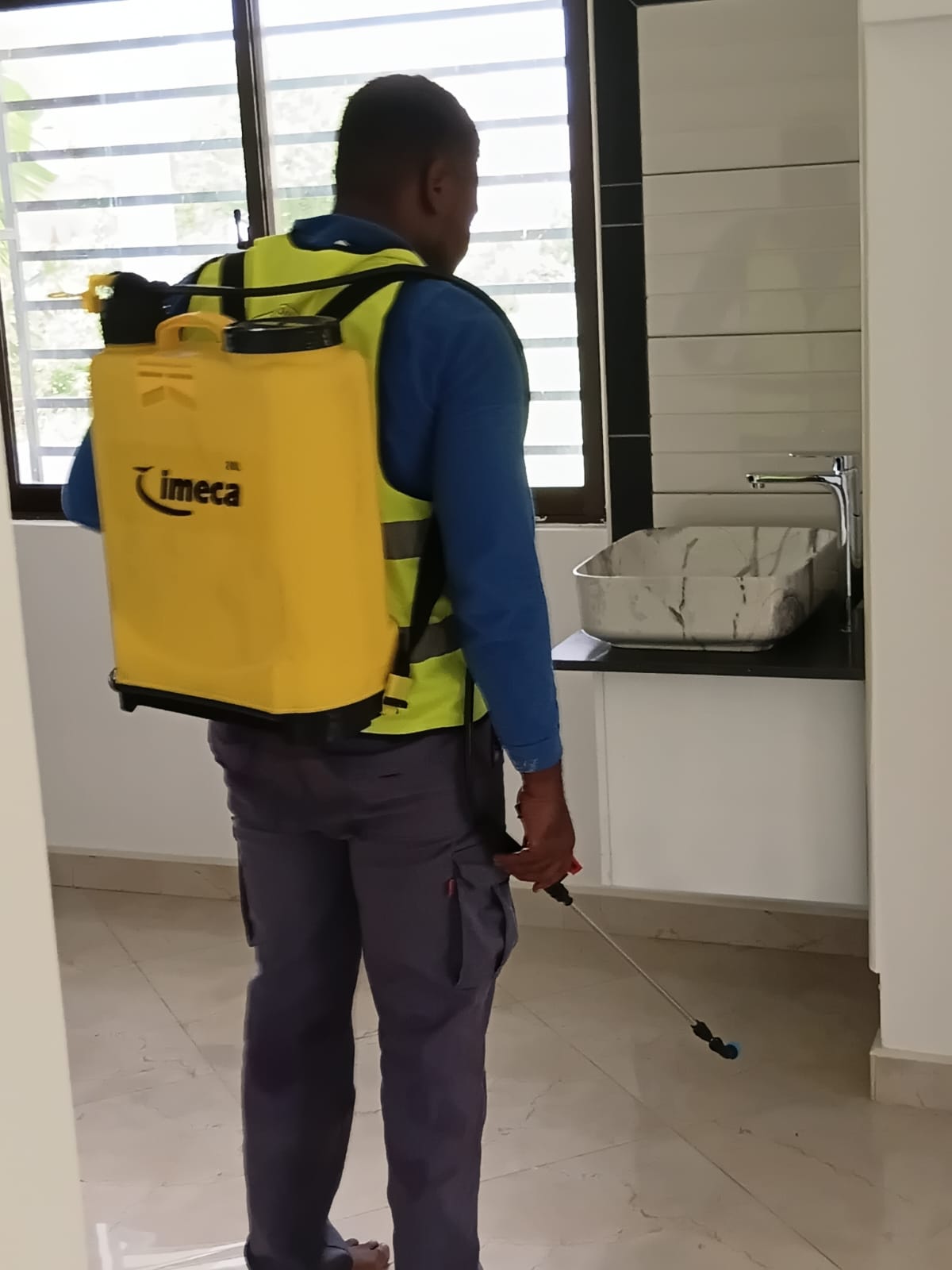 Professional fumigation treatment in home interior